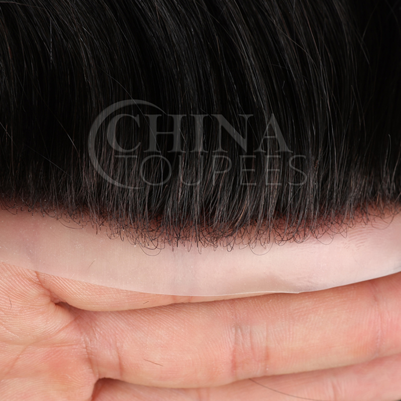 Natural hairline toupee for men