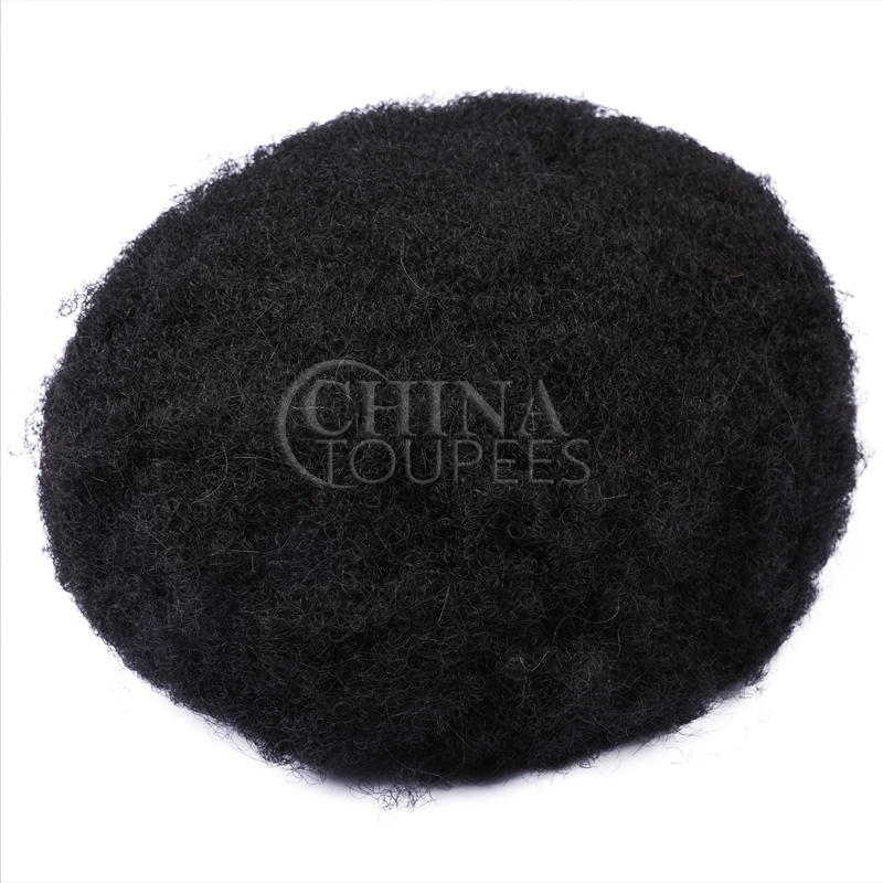 Afro curl Lace skin #1 Men toupee (1)