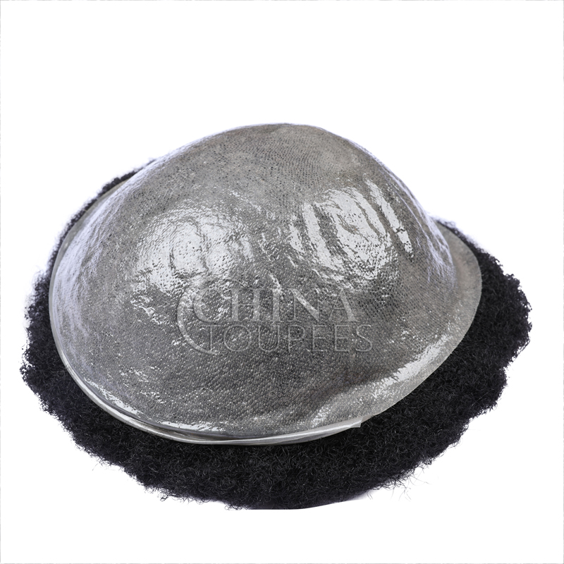 Afro curl SK skin #1 Men toupee (3)