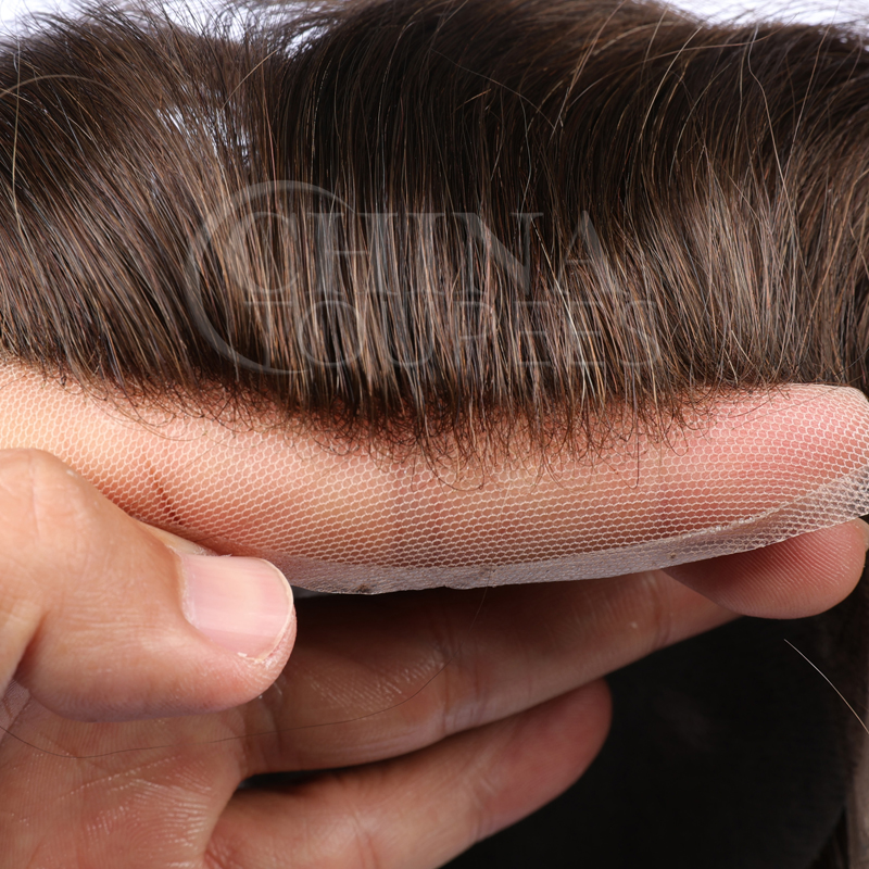 Natural looking hair system for men