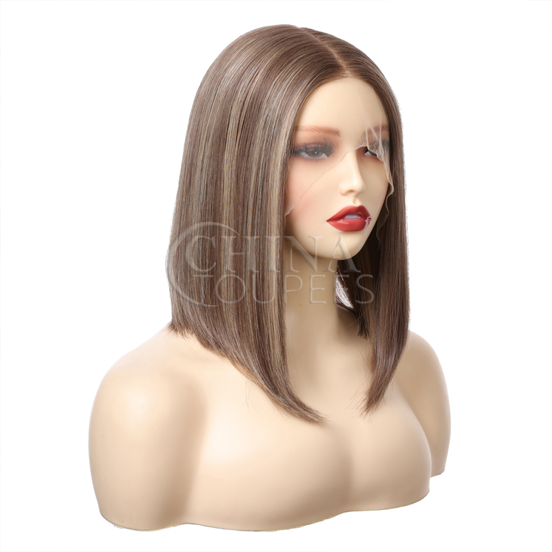 Nice color Jewish wig lace top wig