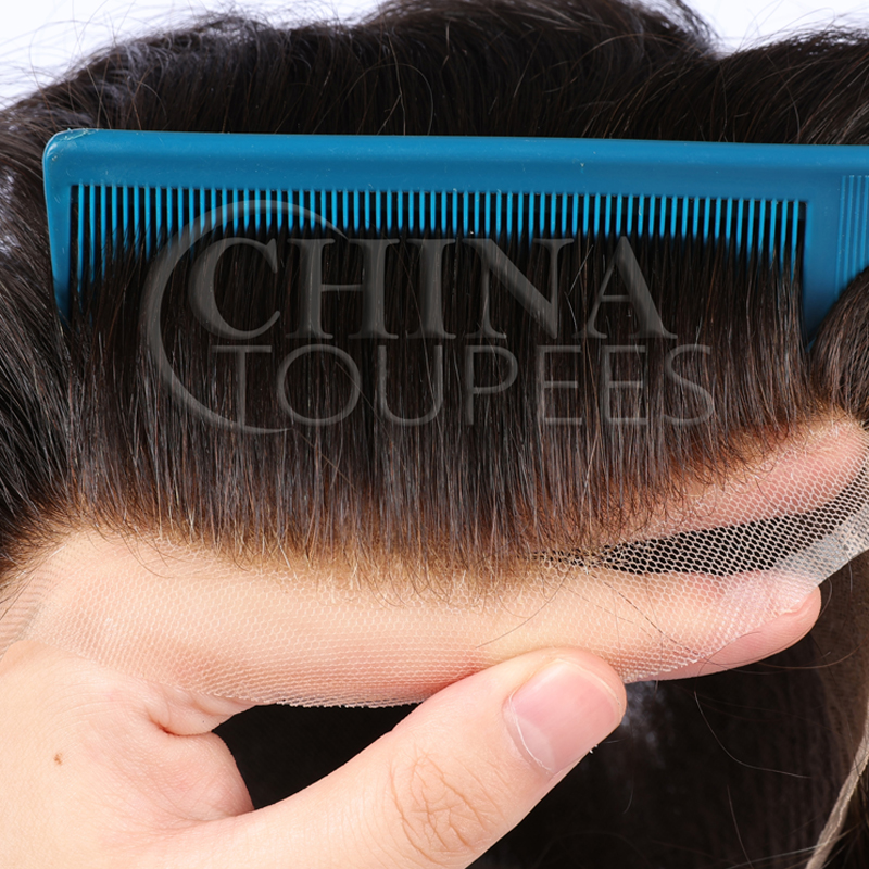 Natural-hair-looking-bleached-knots-lace-hair-system
