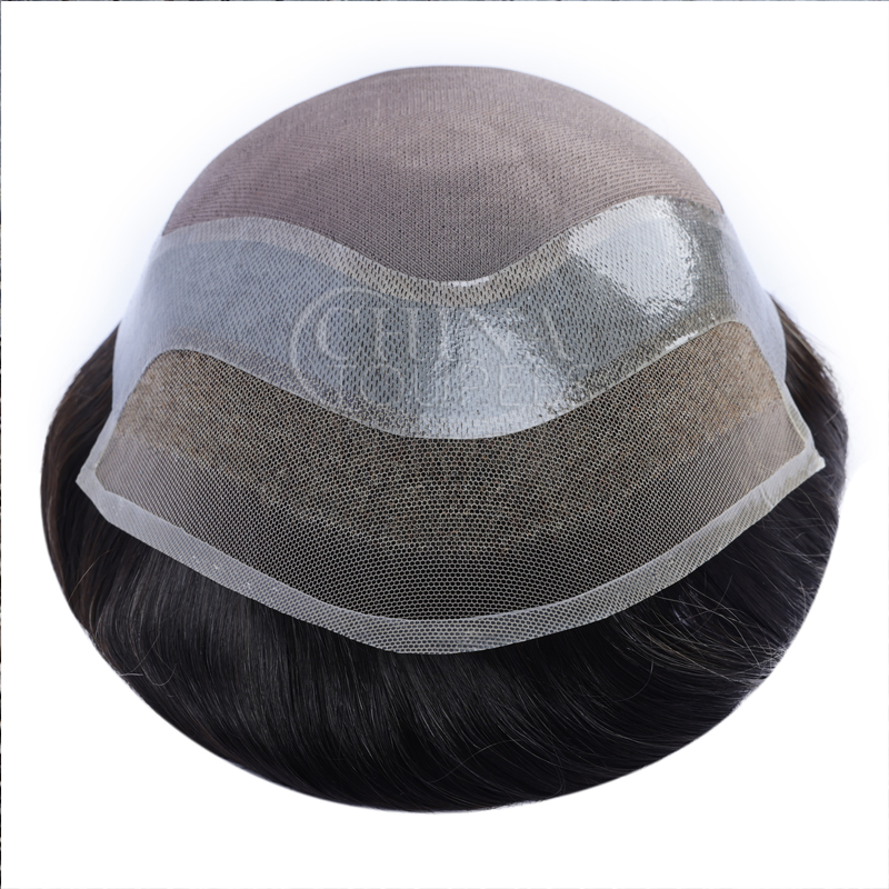 Lace front toupee for men