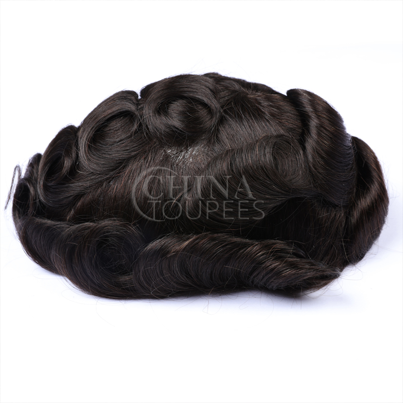 Super thin skin single knot men hair