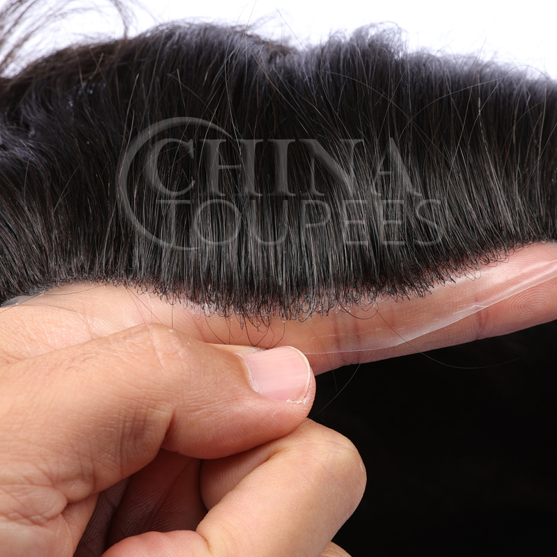 Natural hairline men toupee