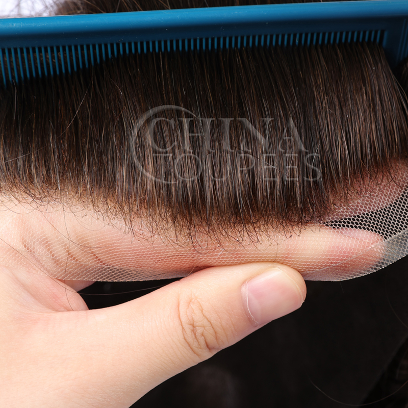 Invisible hairline men hair system