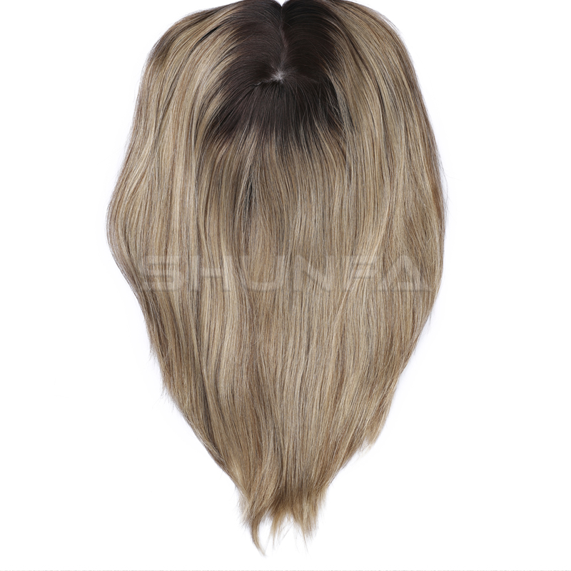 natural Chinese human virgin hair topper